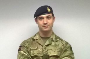 Lieutenant Adam Young in his uniform.