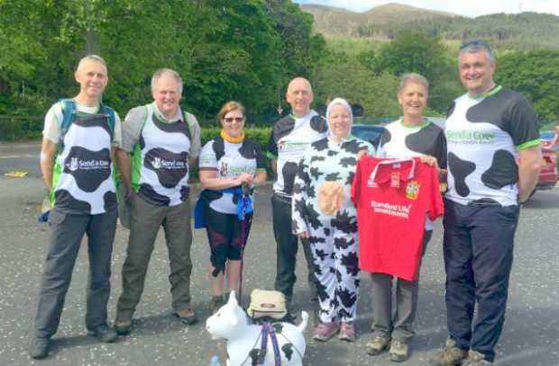 Chief Veterinary Officers pictured with members from the Send a Cow support team.