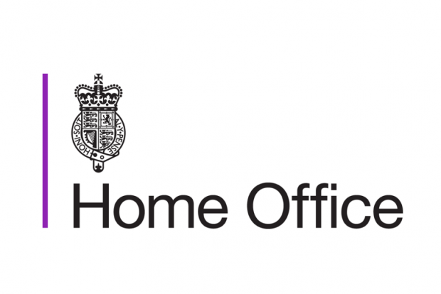 Home Office logo featuring the Home Office Emblem and a purple line